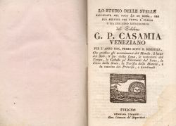 Lo studio delle stelle, G. P. Casamia Veneziano